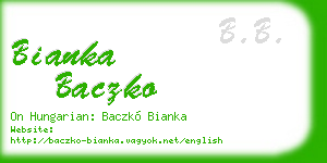 bianka baczko business card