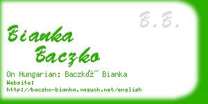 bianka baczko business card